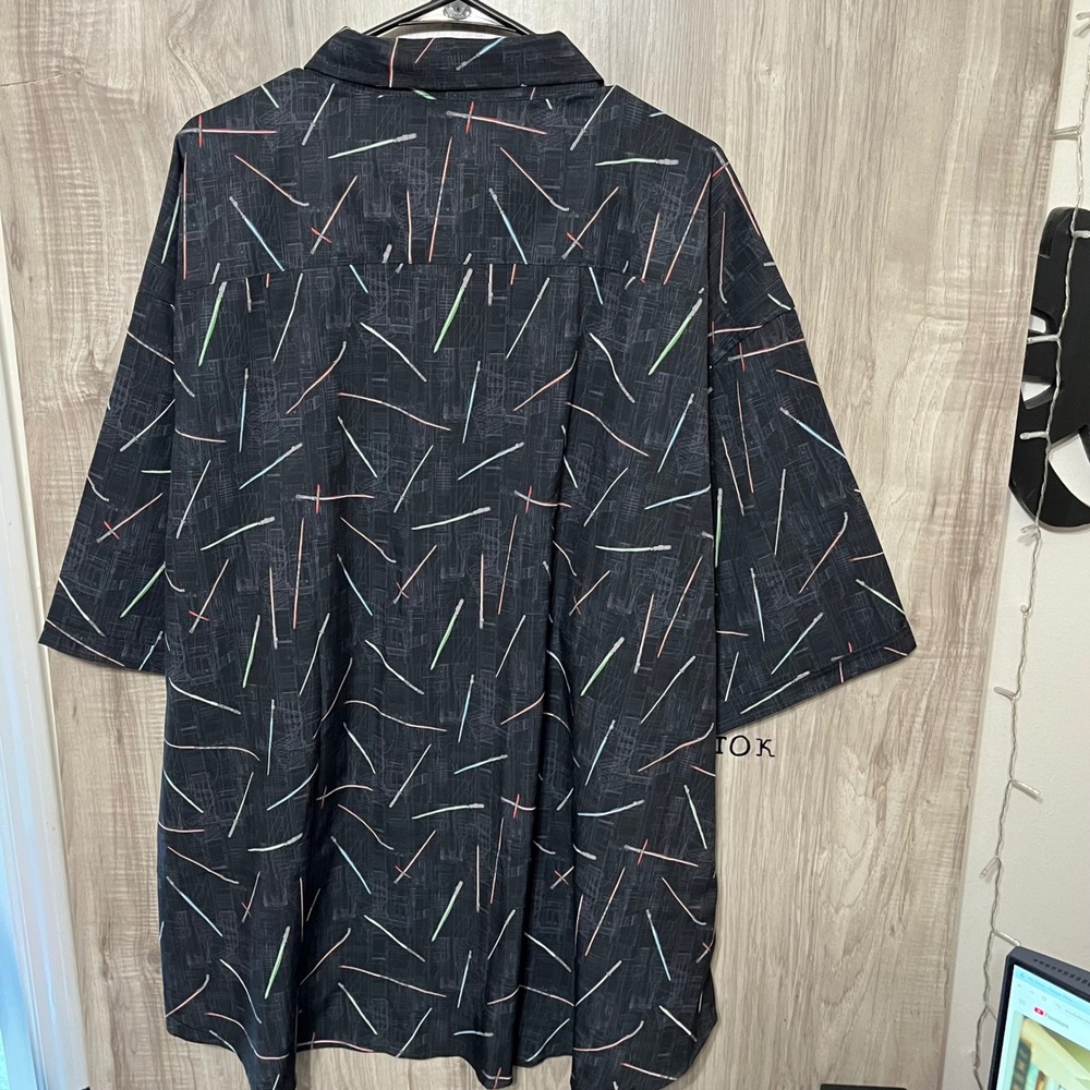 RSVLTS Star Wars Lightsabers Button Up Shirt Kunuflex Mens Size 4XL - Picture 8 of 12